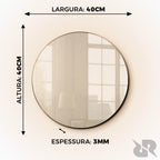 Espelho para Banheiro Redondo Com Led - Casa Stony