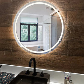 Espelho Redondo para Banheiro com LED Integrada Touch Screen