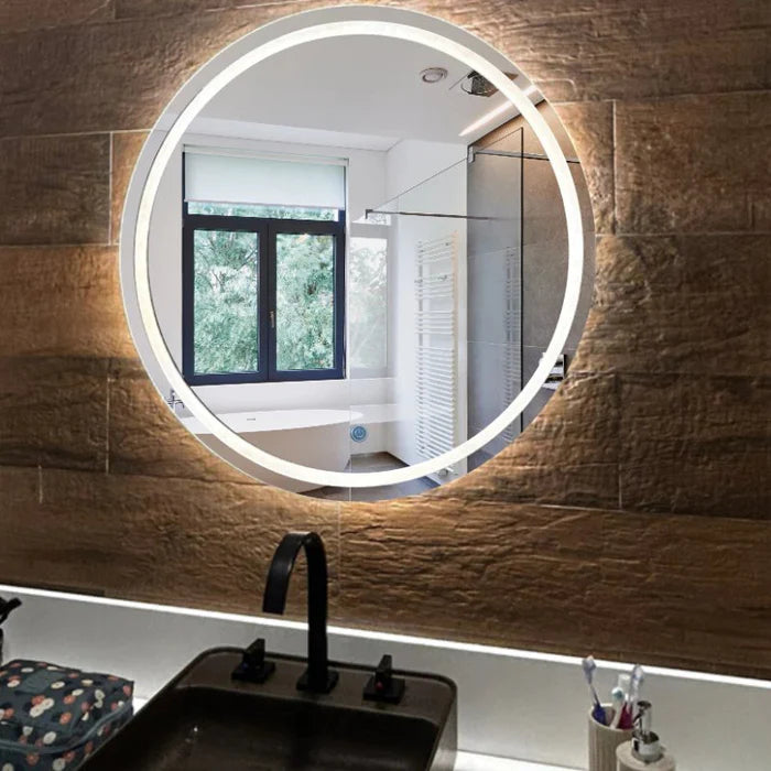 Espelho Redondo para Banheiro com LED Integrada Touch Screen