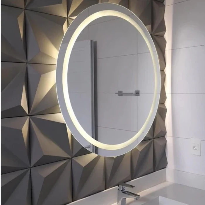 Espelho Redondo para Banheiro com LED Integrada Touch Screen - Casa Stony