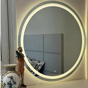 Espelho Redondo para Banheiro com LED Integrada Touch Screen