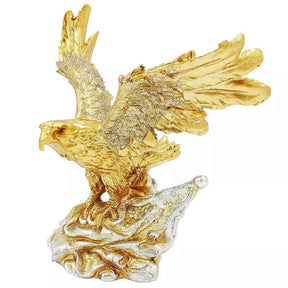 Estatueta Decorativa Águia Dourada