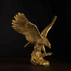 Estatueta Decorativa Águia Dourada