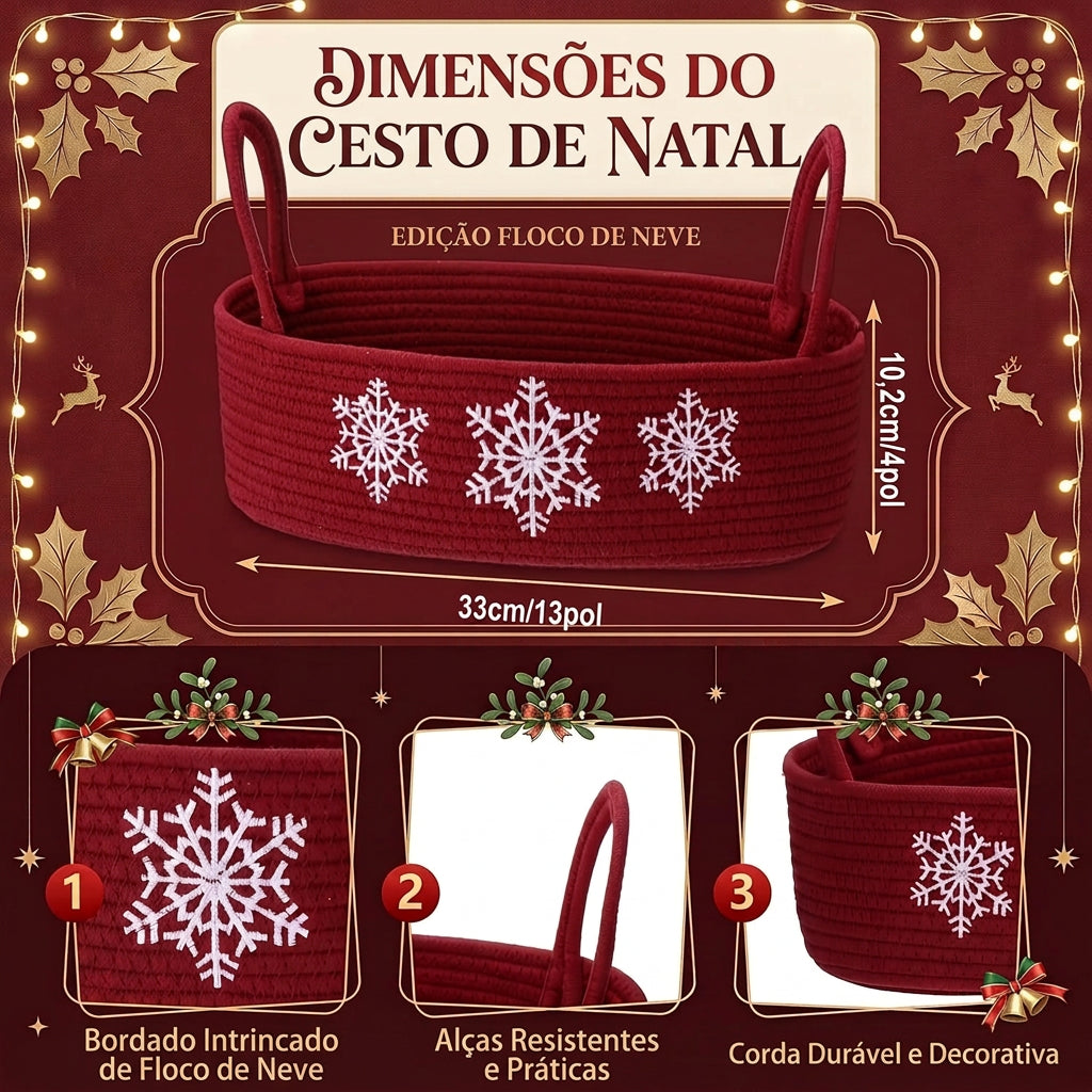 Cesto de Natal com presentes