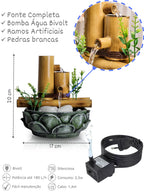 Fonte de Água Decoração Bambu Lotus