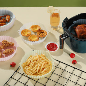 Kit com 3 Formas de Silicone para Air Fryer