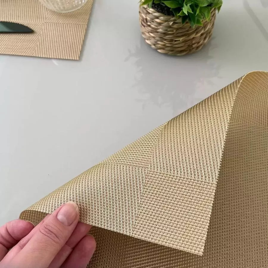 Jogo Americano para Mesa Posta em PVC Metalizado - Casa Stony