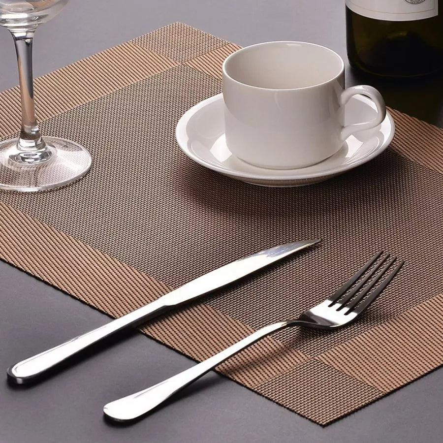 Jogo Americano para Mesa Posta em PVC Metalizado - Casa Stony