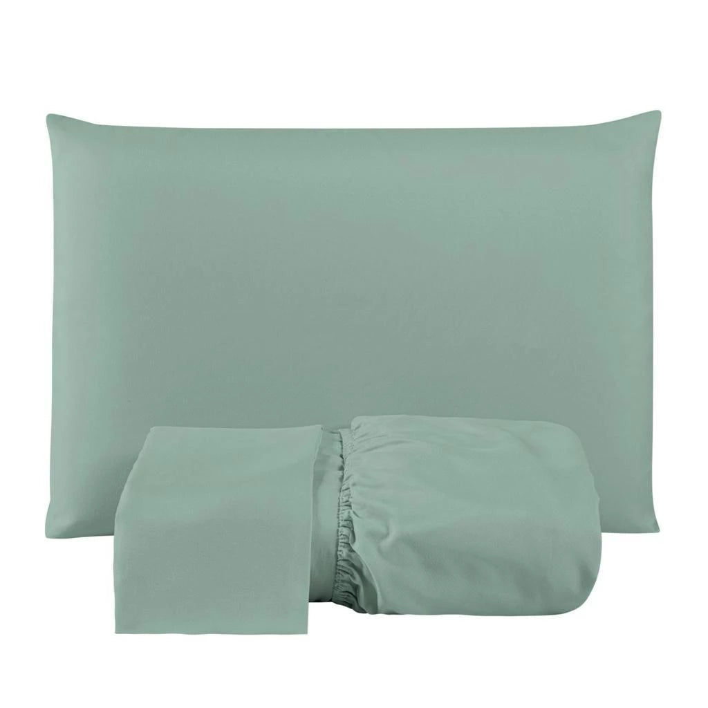 Jogo De Lençol Casal 3 Peças 200 Fios com Elástico Padrão Cama Box - Casa Stony