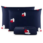 Jogo De Lençol Casal 3 Peças 200 Fios com Elástico Padrão Cama Box - Casa Stony