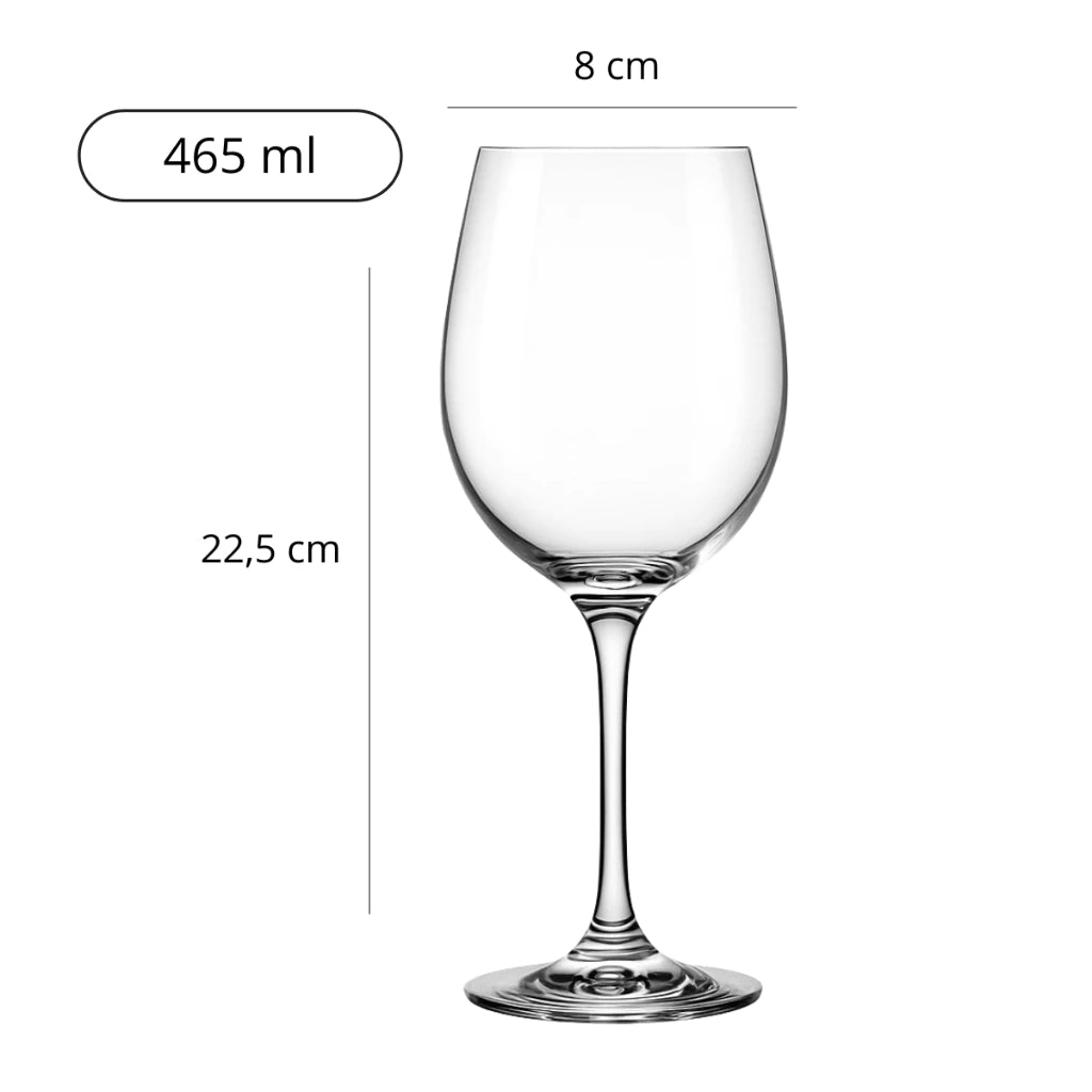 Jogo 6 Taças de Vinho 465ml