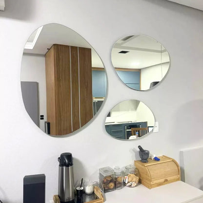 Kit Espelho Orgânico Sala de Jantar 3 Peças - Casa Stony