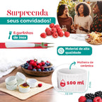 Kit Petisqueira Redonda Para Frios Queijo Com Molheira - Casa Stony