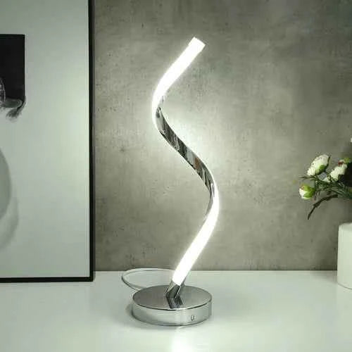 Luminária Abajur de Mesa Led Espiral