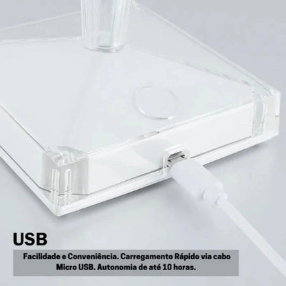 Luminária de Mesa em Led Cristal