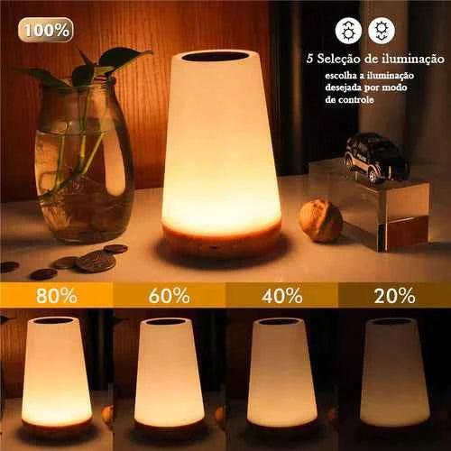 Luminária de Mesa em LED Portátil Recarregável