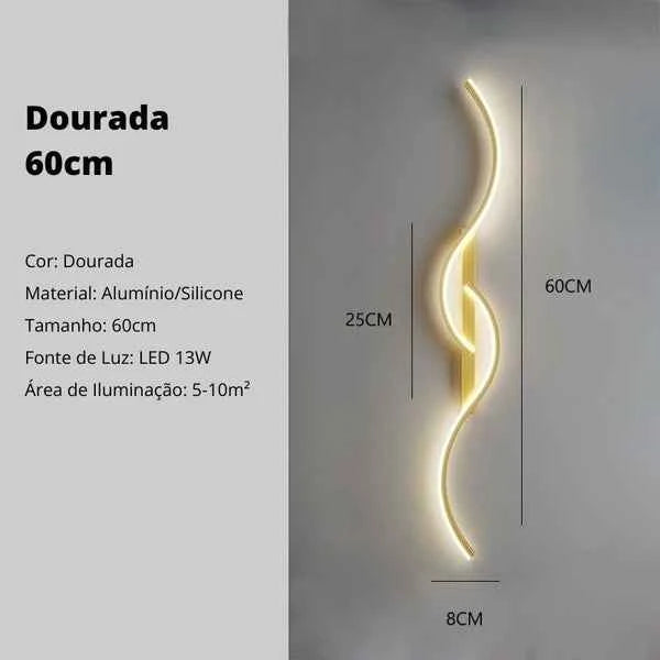 Luminária de Parede Arandela Onda Dupla