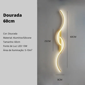 Luminária de Parede Arandela Onda Dupla
