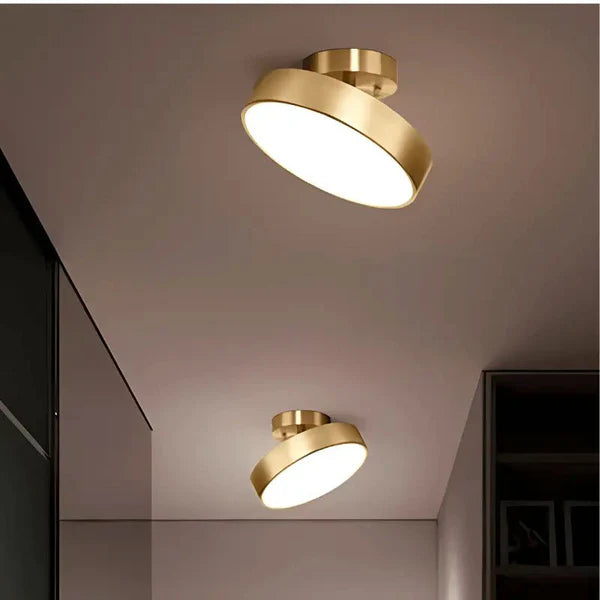 Luminária de Teto Led Plafon Ajustável Dourada