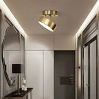 Luminária de Teto Led Plafon Ajustável Dourada - Casa Stony
