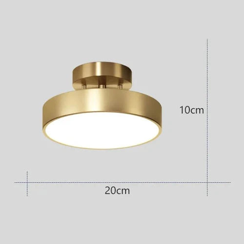 Luminária de Teto Led Plafon Ajustável Dourada - Casa Stony