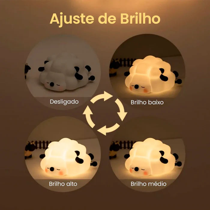 Luminária Led Infantil de Animais - Casa Stony