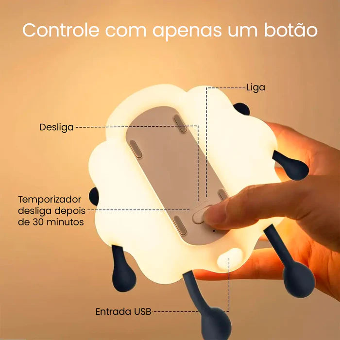 Luminária Led Infantil de Animais - Casa Stony