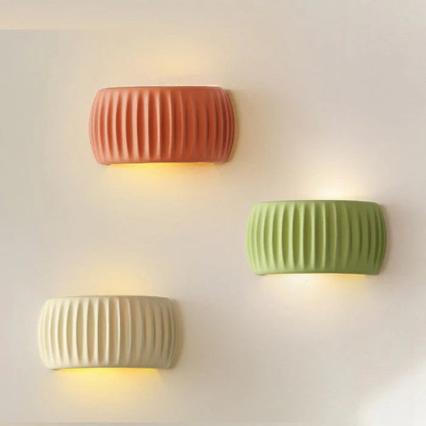 Luminária de parede LED moderna em resina