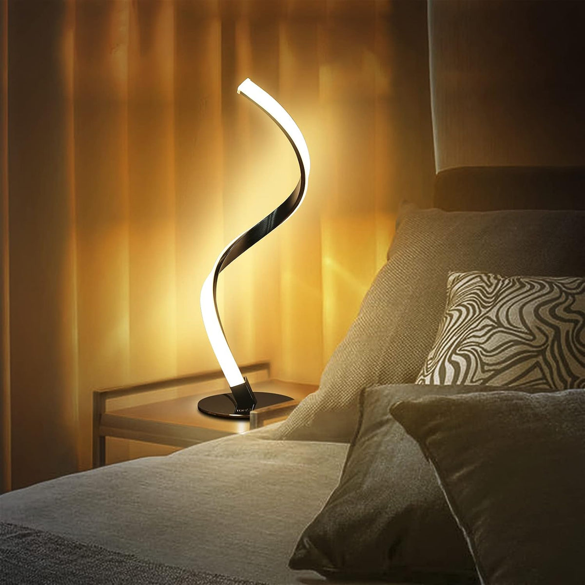 Luminária Abajur de Mesa Led Espiral