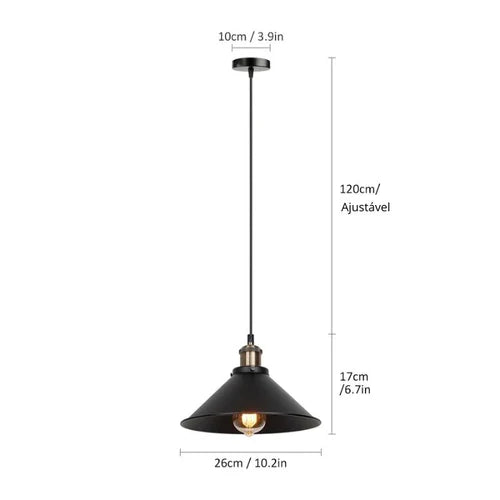 Lustre Pendente Retrô Vintage - Casa Stony