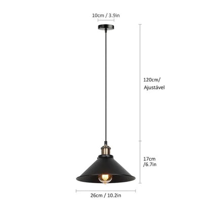 Lustre Pendente Retrô Vintage - Casa Stony