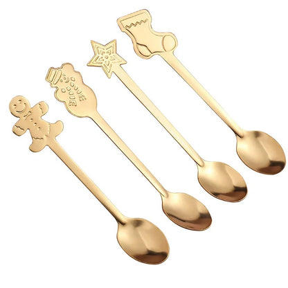 Conjunto Colheres Decorativas de Natal - Gold - Casa Stony