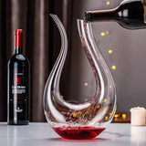 Decanter De Vinho De Cristal Em Forma De U
