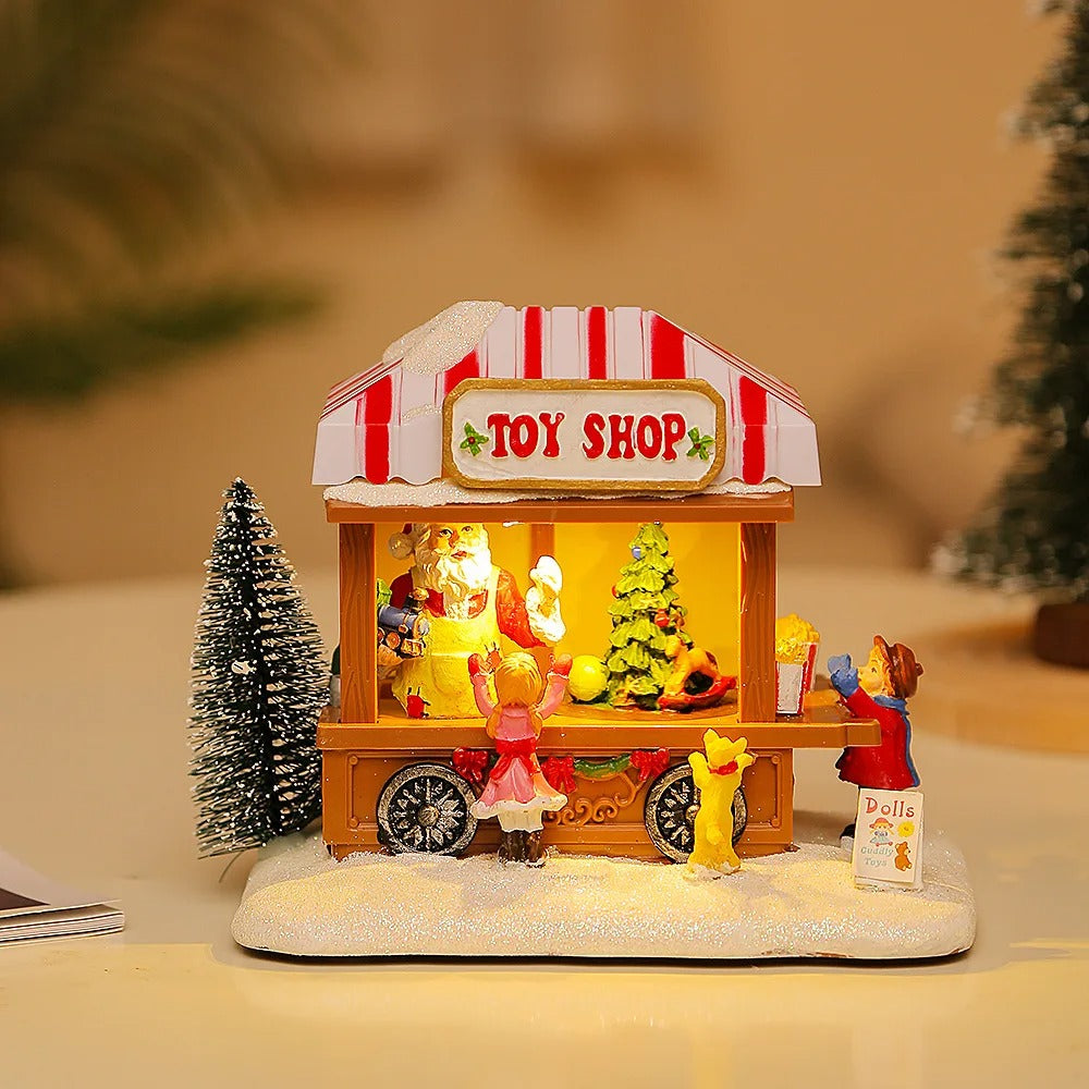 Decoração de Natal - Carrinho de Pipoca Musical - Casa Stony