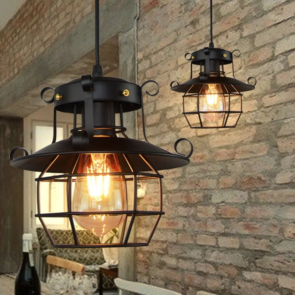 Luminária Pendente Retrô Industrial - Casa Stony