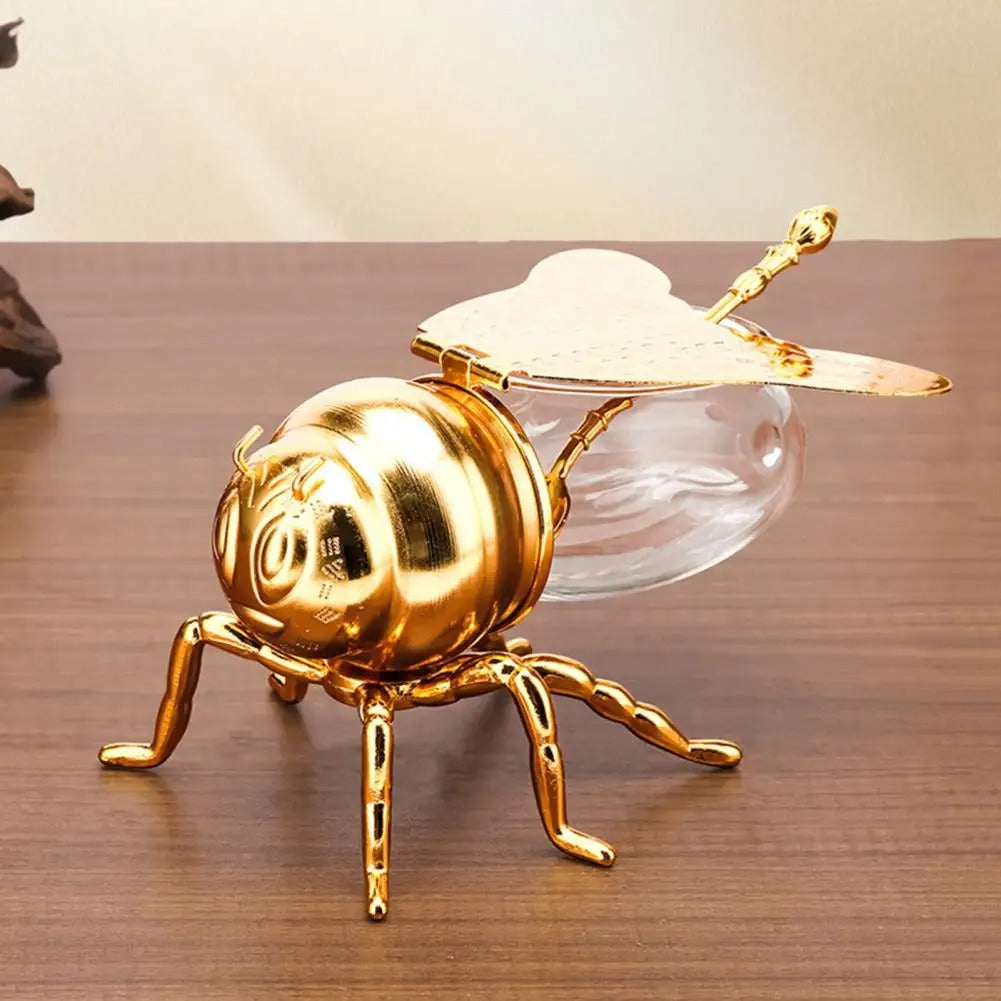 Pote para Mel Luxo com Colher Decorativa