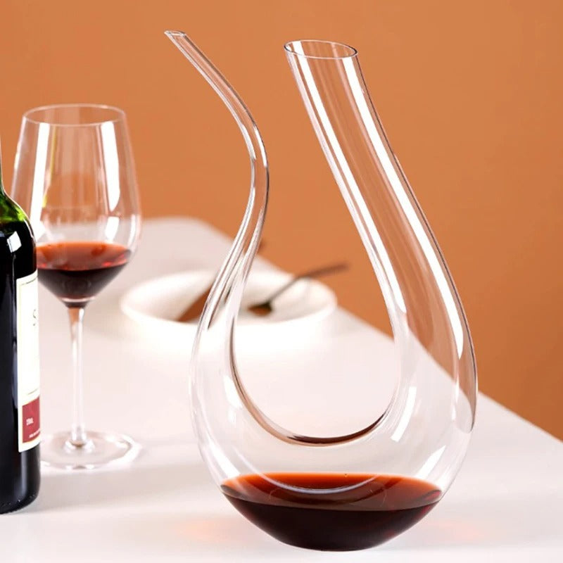 Decanter De Vinho De Cristal Em Forma De U - Casa Stony
