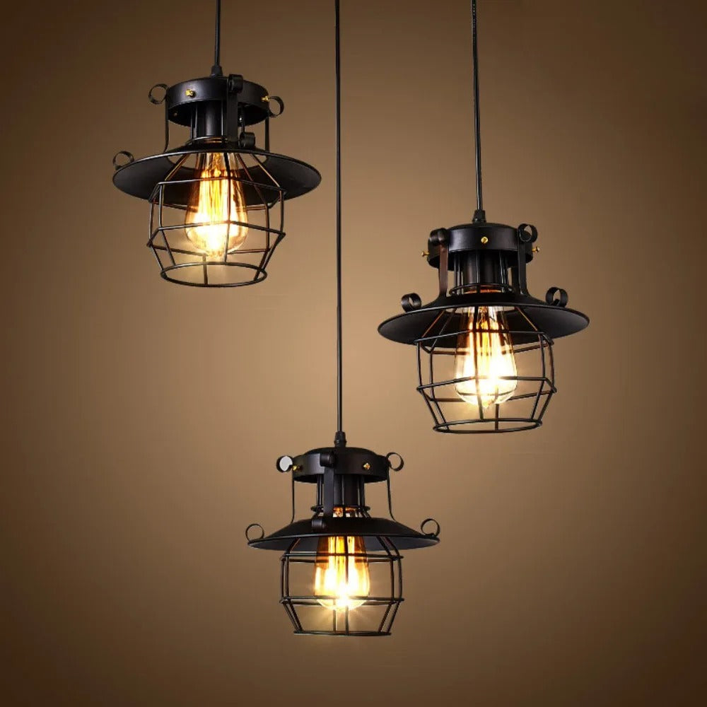 Luminária Pendente Retrô Industrial - Casa Stony