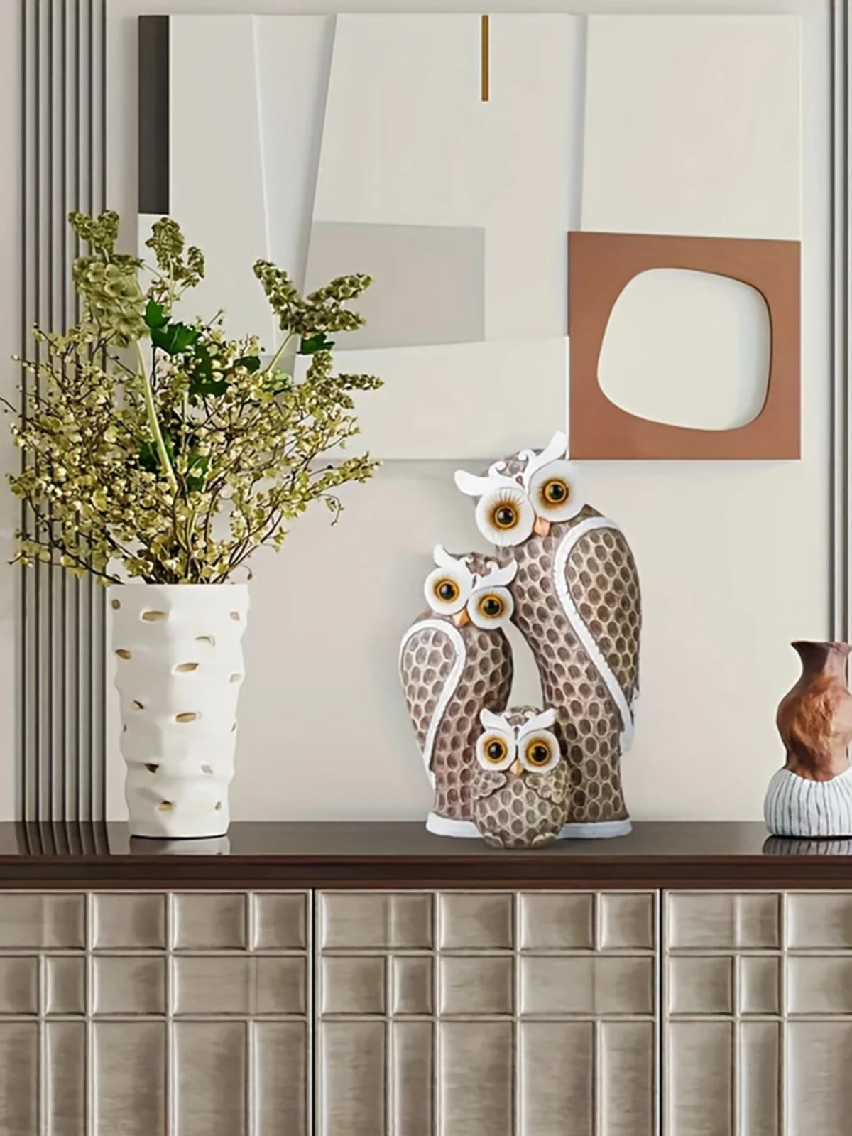Escultura Coruja Decorativa em Resina - Casa Stony