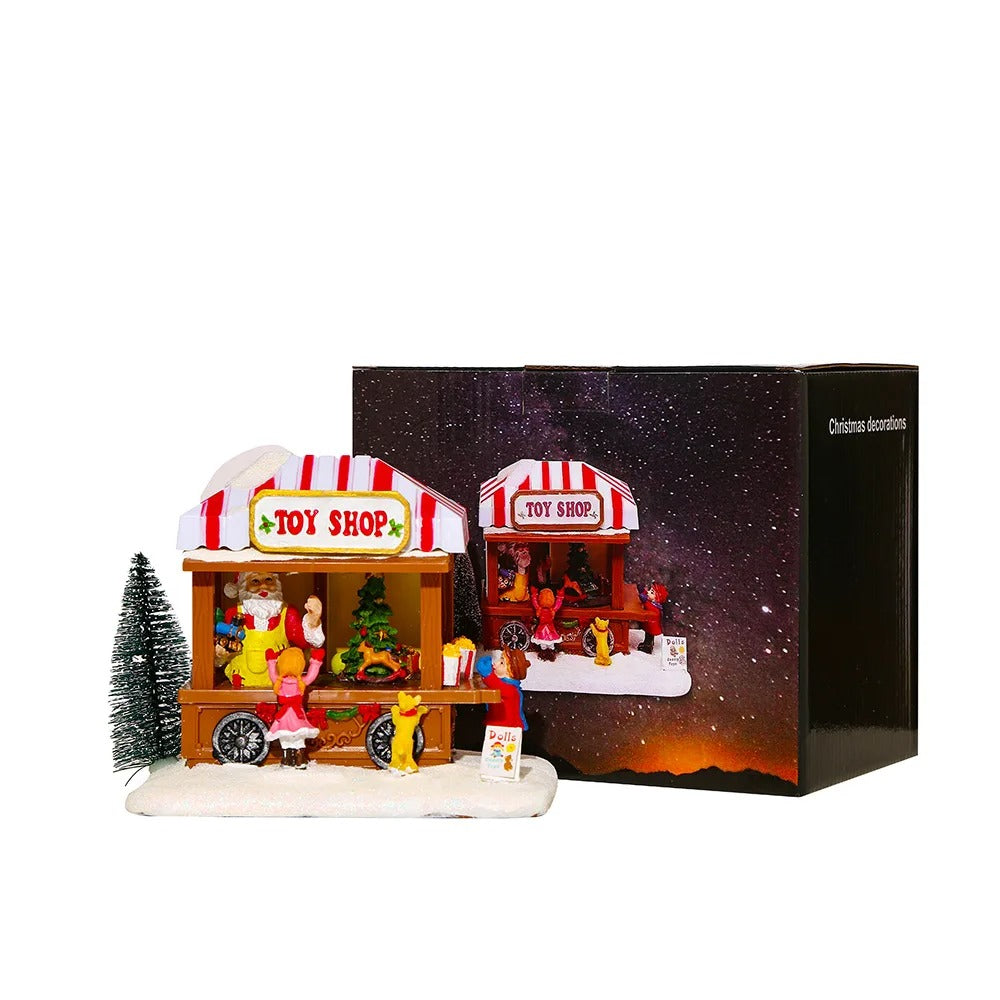 Decoração de Natal - Carrinho de Pipoca Musical - Casa Stony