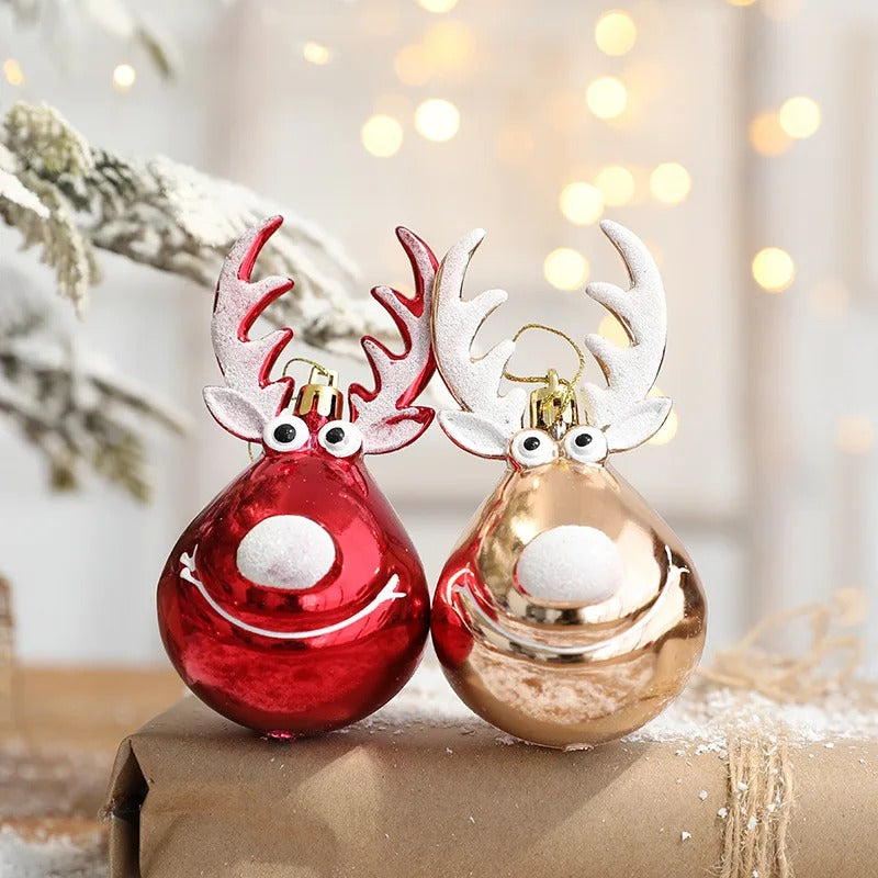 Bolas Decorativas para Árvore de Natal Renas - Casa Stony