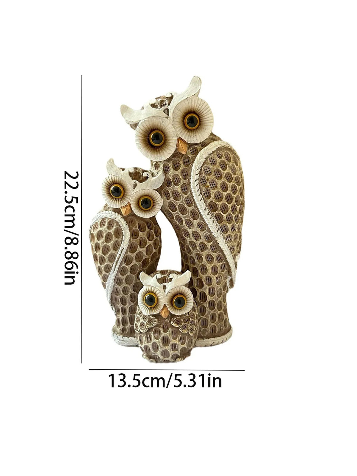 Escultura Coruja Decorativa em Resina - Casa Stony