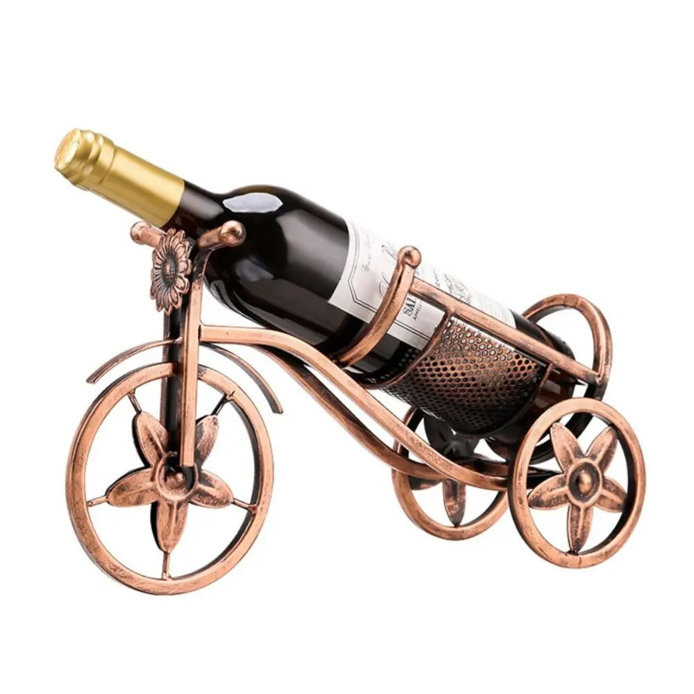 Suporte de Vinho Bicicleta Retrô Bronze
