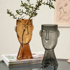 Terrário Transparente Vaso de Vidro para Decoração Face Abstrata - Casa Stony