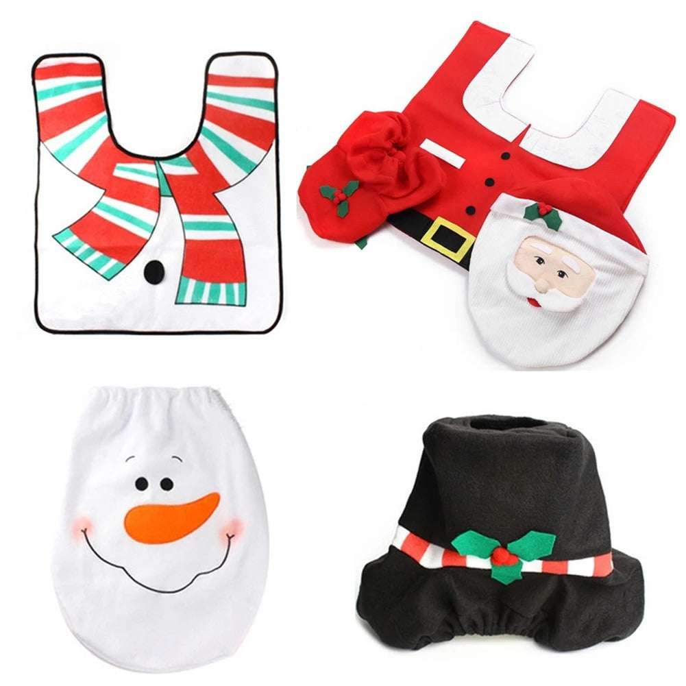 Conjunto de Capa de Natal para Sanitário - Casa Stony