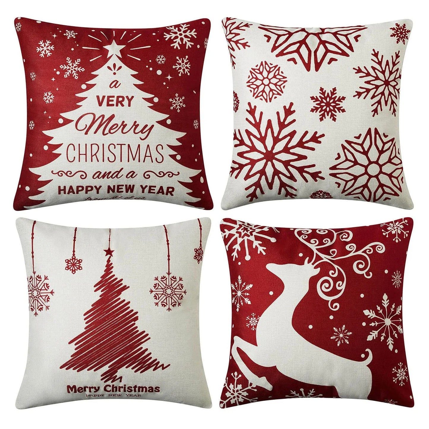 Kit 4 Capas Almofadas de Natal - Casa Stony