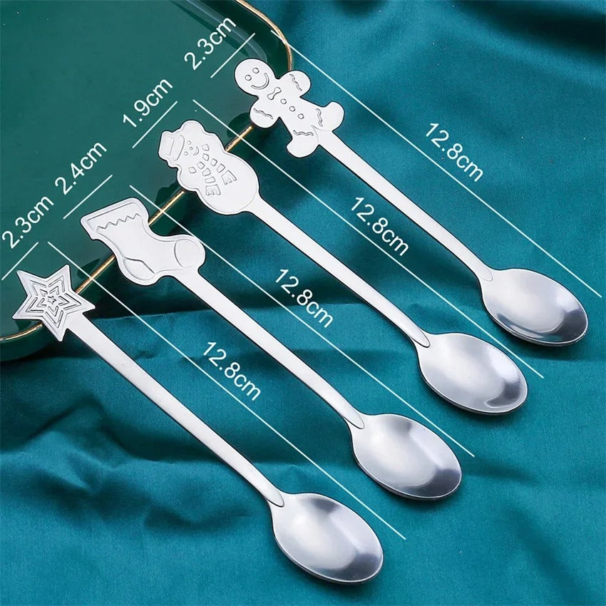 Conjunto Colheres Decorativas de Natal Silver - Casa Stony