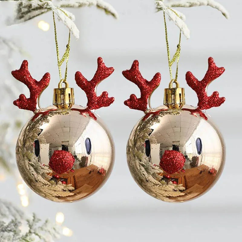 Bolas Decorativas para Árvore de Natal Renas - Casa Stony