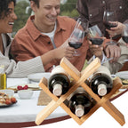 Suporte para Vinho em Madeira 4 Garrafas