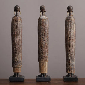 Estátua Africana Escultura de Resina